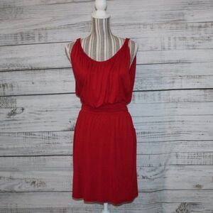 XXI Red Sleeveless Elastic Waist Dress Size M